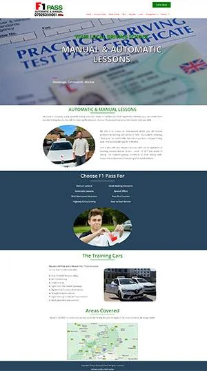 F1 Pass Driving School  website