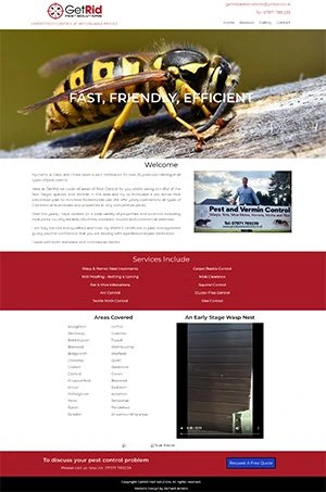 GetRid Pest Solutions Website