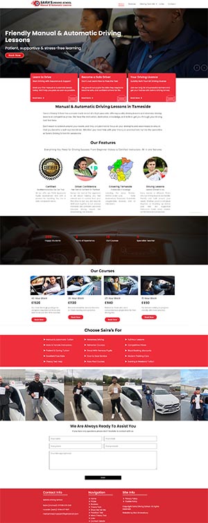 Sairia'sDriving School - website