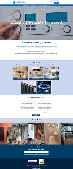 Shrewsbury Plumbing website