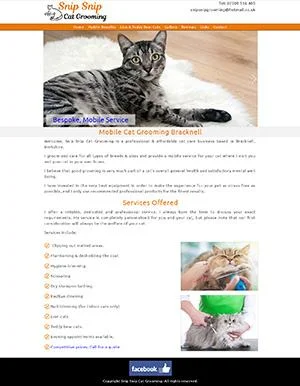 Snip Snip Cat Grooming Website