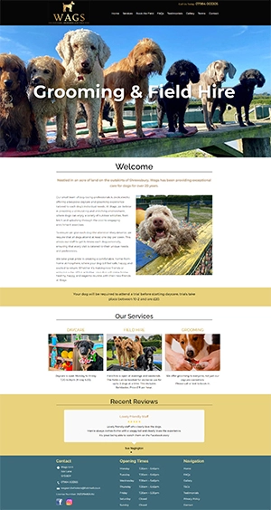 Wags Day Care Website